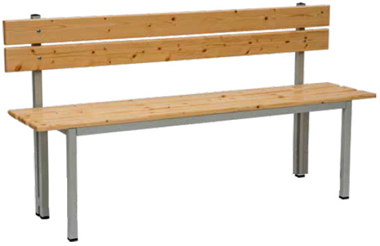 PANCA SMONTATA CON DOGHE IN LEGNO COMPLETA DI SCHIENALE